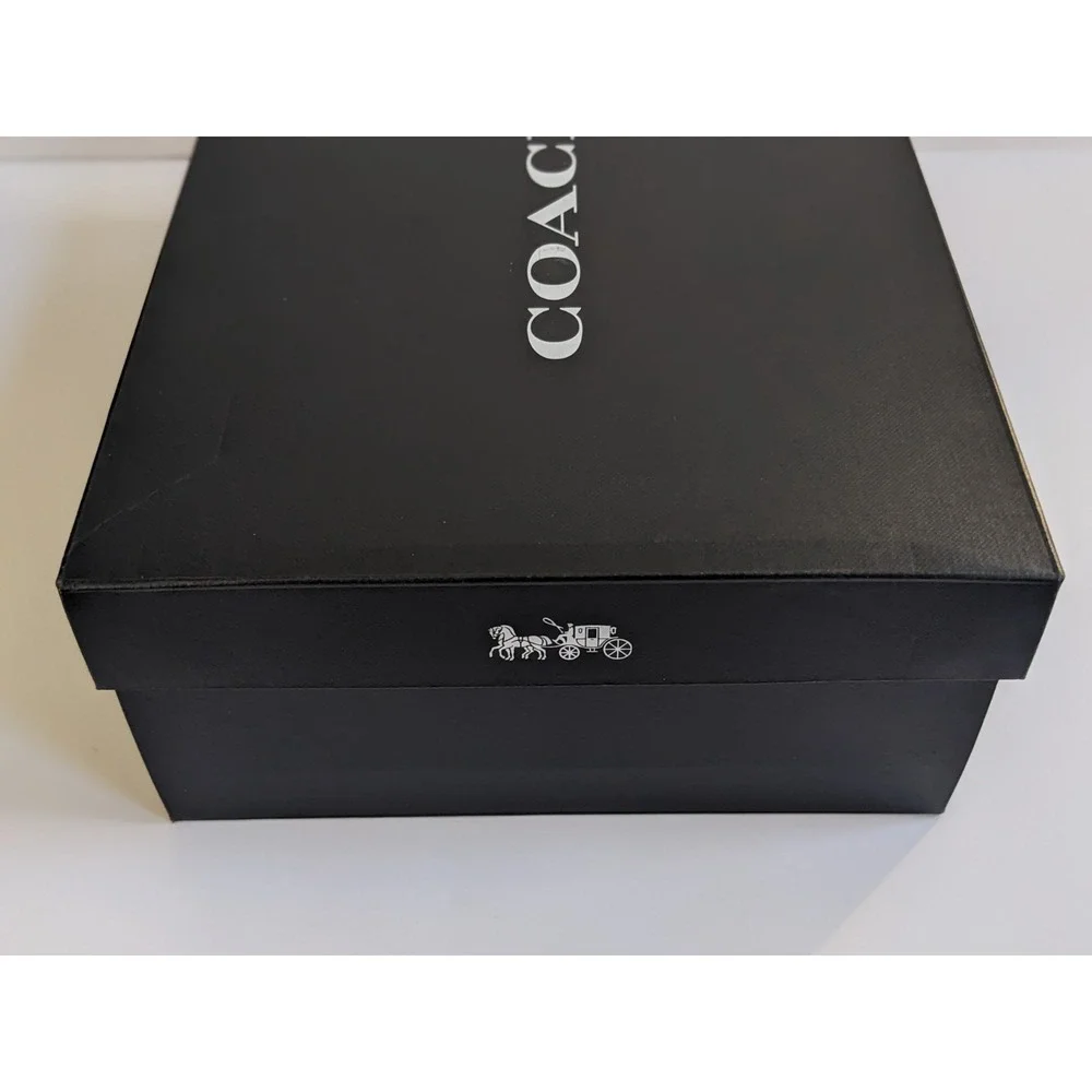 Coach Black EMPTY Shoe Storage Gift Large Cardboard Box ONLY 13.75 x 11 x 5.5